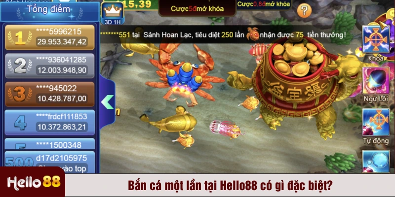 Bắn cá một lần tại Hello88 có gì đặc biệt?