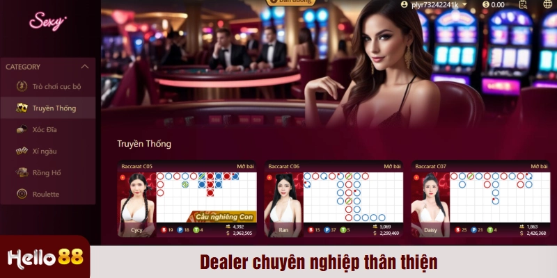 Dealer chuyên nghiệp thân thiện