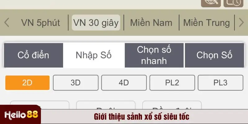 Giới thiệu sảnh xổ số siêu tốc tại Hello88